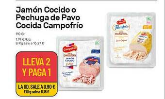 AhorraMas Jamón Cocido O Pechuga De Pavo Cocida Campofrío oferta