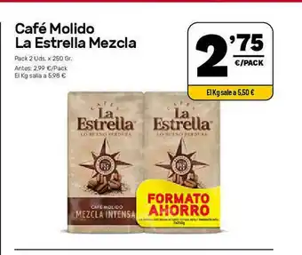 AhorraMas Café Molido La Estrella Mezcla oferta