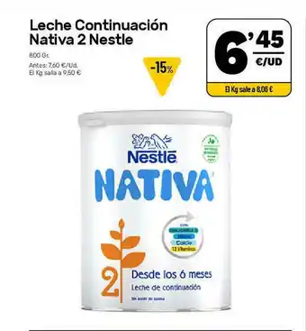 AhorraMas Leche Continuación Nativa 2 Nestle oferta