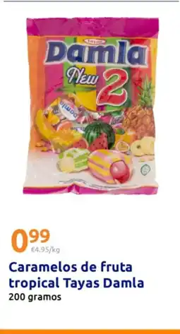 Action Caramelos de fruta tropical Tayas Damla oferta
