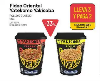 Fideo Oriental Yatekomo Yakisoba