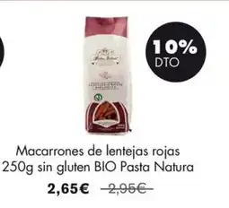 NaturaSí Macarrones de lentejas rojas sin gluten BIO Pasta Natura oferta