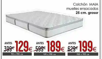 Atrapamuebles Colchón Maia Muelles Ensacados oferta