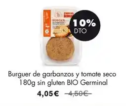 NaturaSí Burguer de garbanzos y tomate seco sin gluten BIO Germinal oferta