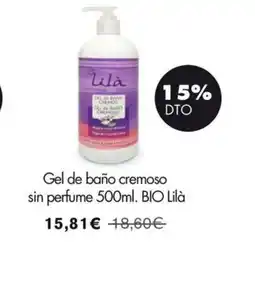 NaturaSí LILÀ Gel de baño cremoso sin perfume BIO oferta