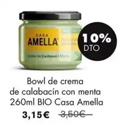 NaturaSí CASA AMELLA Bowl de crema de calabacín con menta BIO oferta