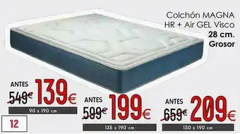 Atrapamuebles Colchón Magna Hr + Air Gel Visco oferta