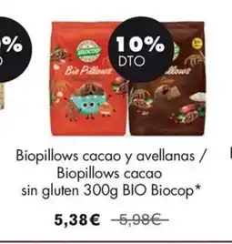NaturaSí BIOCOP Biopillows cacao y avellanas / Bizcocho cacao sin gluten oferta