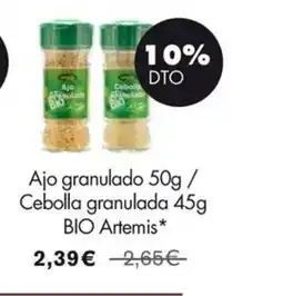 NaturaSí ARTEMIS Ajo granulad / Cebolla granulada BIO oferta