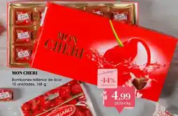 Supermercados Plaza MON CHERI Bombones rellenos de licor 15 unidades oferta