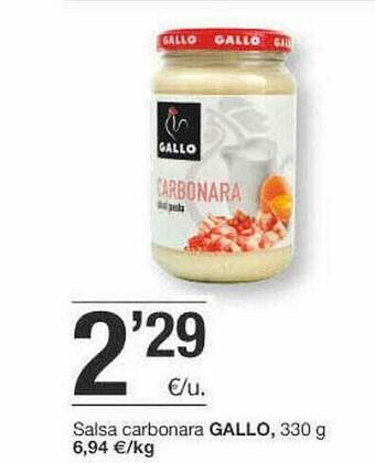 BonpreuEsclat Salsa Carbonara Gallo oferta