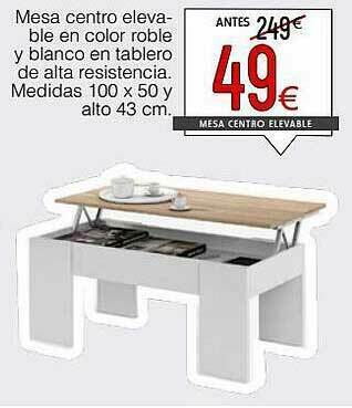 Atrapamuebles Mesa Centro Elevable oferta