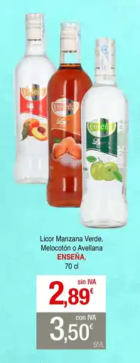 mycash profesional ENSEÑA Licor Manzana Verde, Melocotón o Avellana oferta