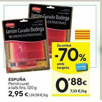 Caprabo Espuña Pernil Curat A Talls Fins oferta