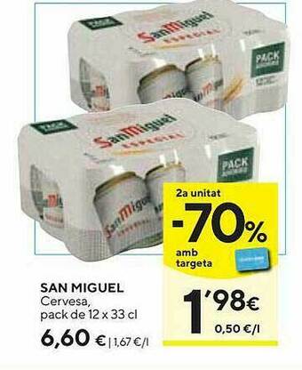 Caprabo San Miguel Cervesa oferta