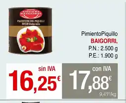 mycash profesional BAIGORRI Pimiento Piquillo oferta