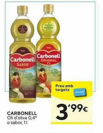 Caprabo Carbonell Oli D'oliva 0.4° O Sabor oferta