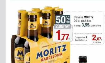 Condis 50% Dte. 2a Unitat Cervesa Moritz oferta