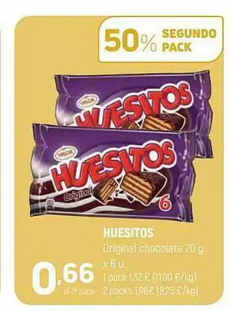 Coviran 50% Segundo Pack Huesitos Original Chocolate oferta