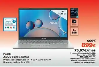 El Corte Inglés Portátil Asus F415ea-eb378t oferta