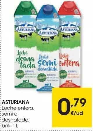 Eroski Asturiana Leche Entera Semi O Desnatada oferta