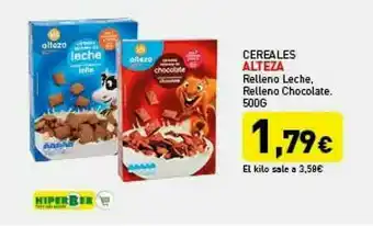 Hiperber Cereales Alteza Relleno Leche Relleno Chocolate oferta