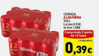 Hiperber Cerveza Alhambra oferta