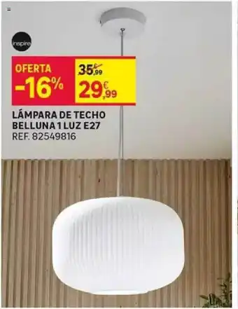 Leroy Merlin Lámpara De Techo Belluna 1 Luz E27 oferta