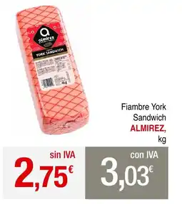 mycash profesional ALMIREZ Fiambre York Sandwich oferta