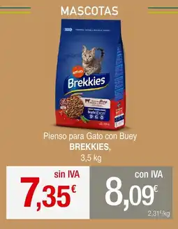 mycash profesional BREKKIES Pienso para Gato con Buey oferta