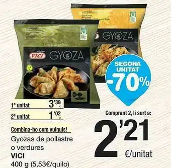 SPAR Fragadis Segona Unitat -70% Gyozas De Pollastre O Verdures Vici oferta