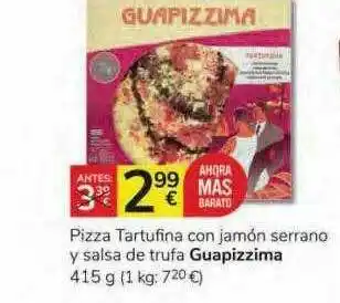 Supermercados Charter Pizza Tartufina Con Jamón Serrano Y Salsa De Trufa Guapizzima oferta