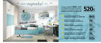 MyMobel Cama Nido Chic 115 oferta