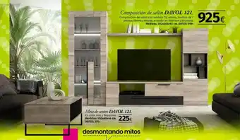 MyMobel Composición De Salón Davol 121 Mesa De Centro Davol 121 oferta