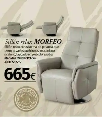 MyMobel Sillón Relax Morfeo oferta