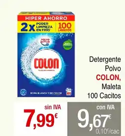 mycash profesional COLON Detergente Polvo Maleta 100 Cacitos oferta