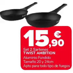 Supeco TWIST AMBITION Set 2 Sartenes oferta