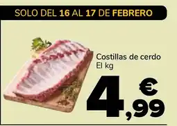 Supeco Costillas de cerdo oferta