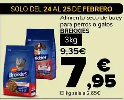 Supeco BREKKIES Alimento seco de buey para perros o gatos oferta