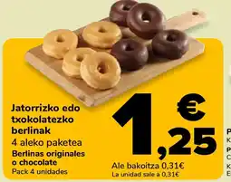 Supeco Jatorrizko edo txokolatezko berlinak oferta