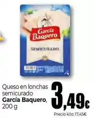 Unide Market García baquero - queso en lonchas semicurado, 200 g oferta