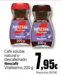 Unide Market Nescafé - café soluble natural o descafeinado vitalíssimo, 200 g oferta