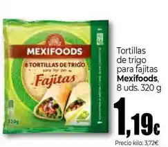 Unide Market Mexifoods - tortillas de trigo para fajitas, 8 uds. 320 g oferta