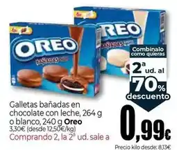 Unide Market Oreo - galletas bañadas en chocolate con leche, 264 g o blanco, 240 g oferta