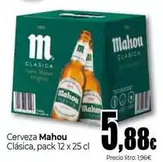 Unide Market Mahou - cerveza clasica, pack 12 x 25 cl oferta
