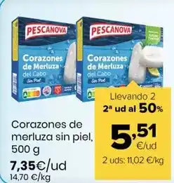 Autoservicios Familia Pescanova - corazones de merluza sin piel oferta