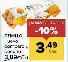 Autoservicios Familia Demillo - huevo campero l, docena oferta