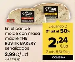 Autoservicios Familia The rustik bakery - en el pan de molde con masa madre oferta