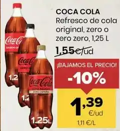 Autoservicios Familia Coca-cola - refresco de cola original, zero o zero zero oferta