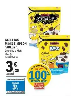 E.Leclerc Arluy - galletas minis simpson oferta